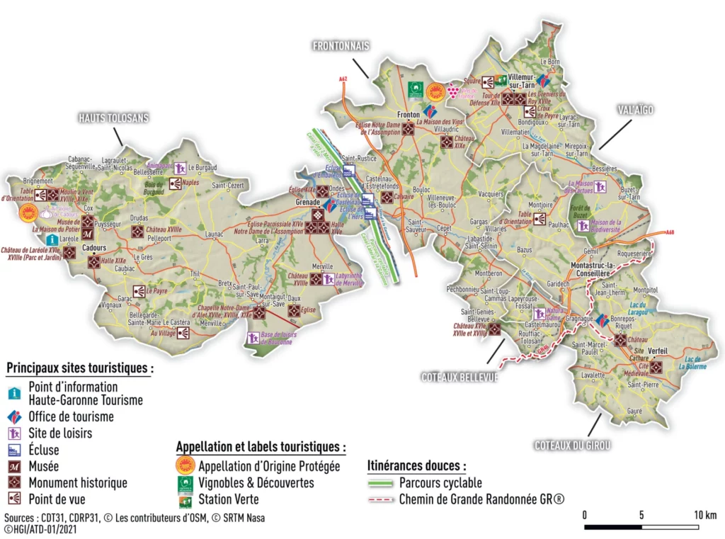 Carte du PETR Pays Tolosan