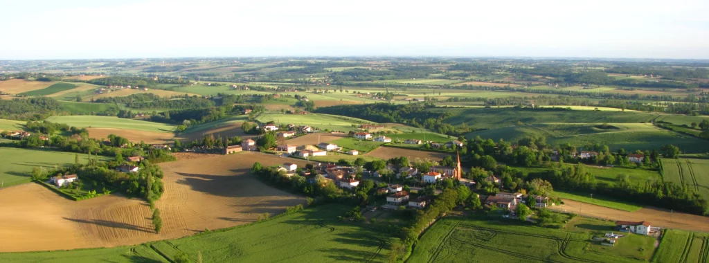 Saint-Jean-Lherm - vue du ciel