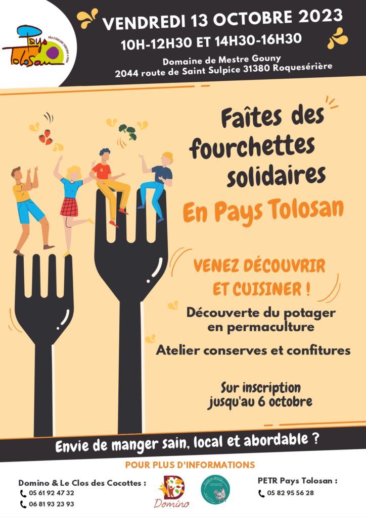 affiche pour faites des fourchettes solidaires roqueseriere