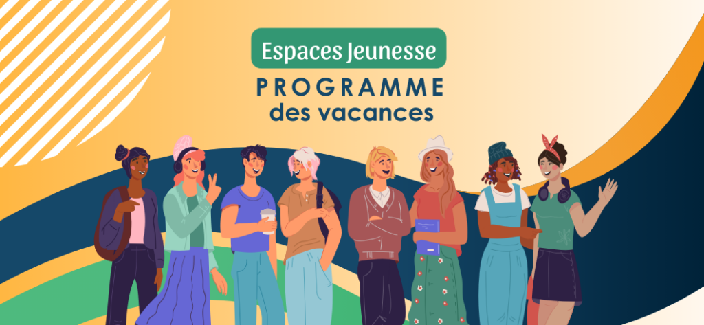 Illustration Programme des vacances de printemps – Espaces Jeunesse