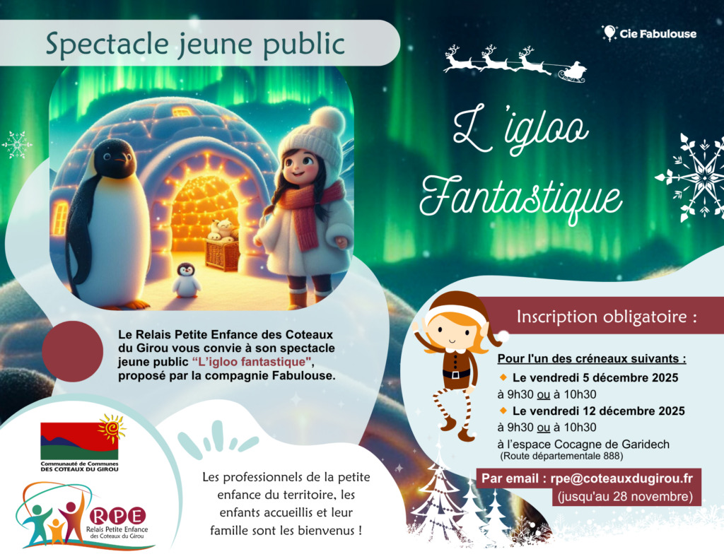 Affiche de présentation du spectacle jeune public du RPE