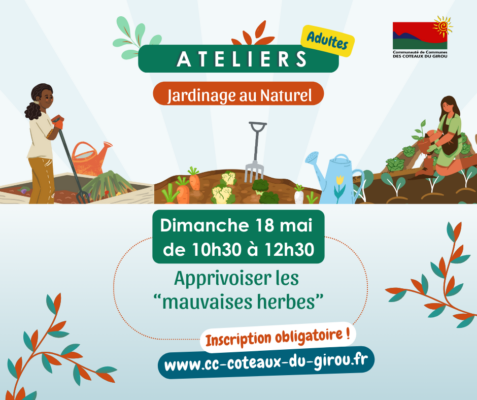 Atelier jardinage du 18 mai : Apprivoiser les mauvaises herbes