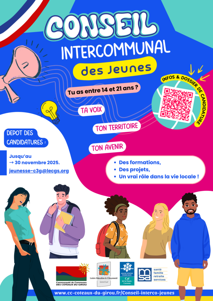 Visuel de l'affiche promotionnel du Conseil Intercommunal des Jeunes