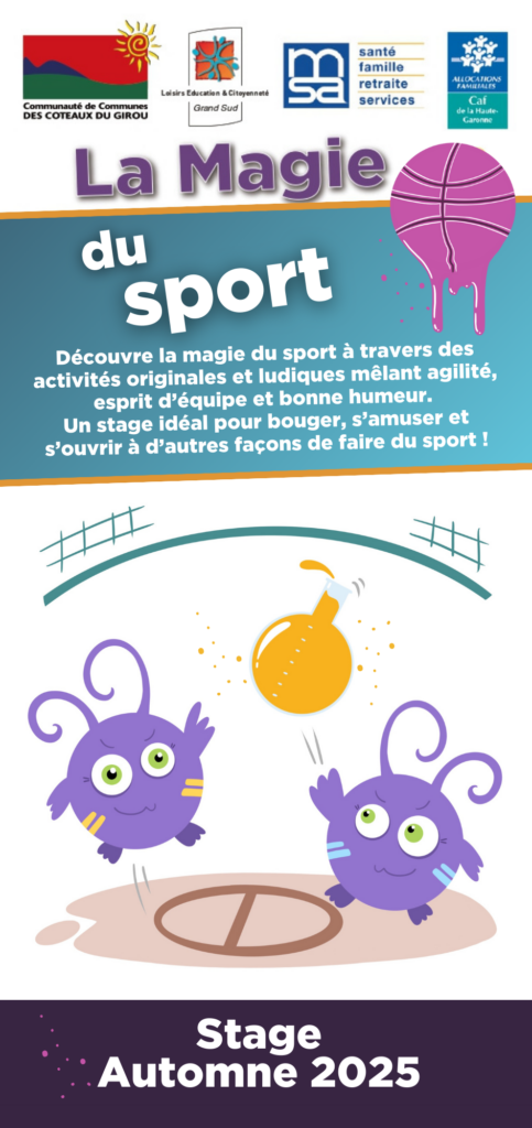 Visuel du recto du flyer sur le stage de la 