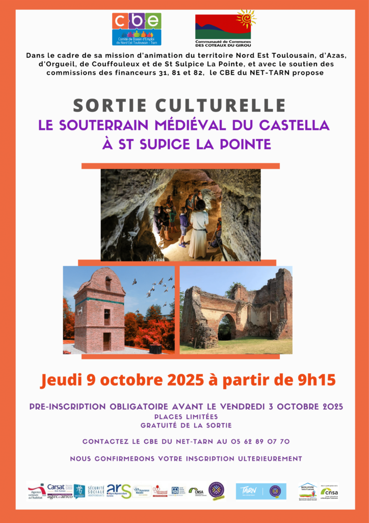 Illustration Sortie culturelle : Le souterrain médiéval du Castella à SAINT-SULPICE LA POINTE