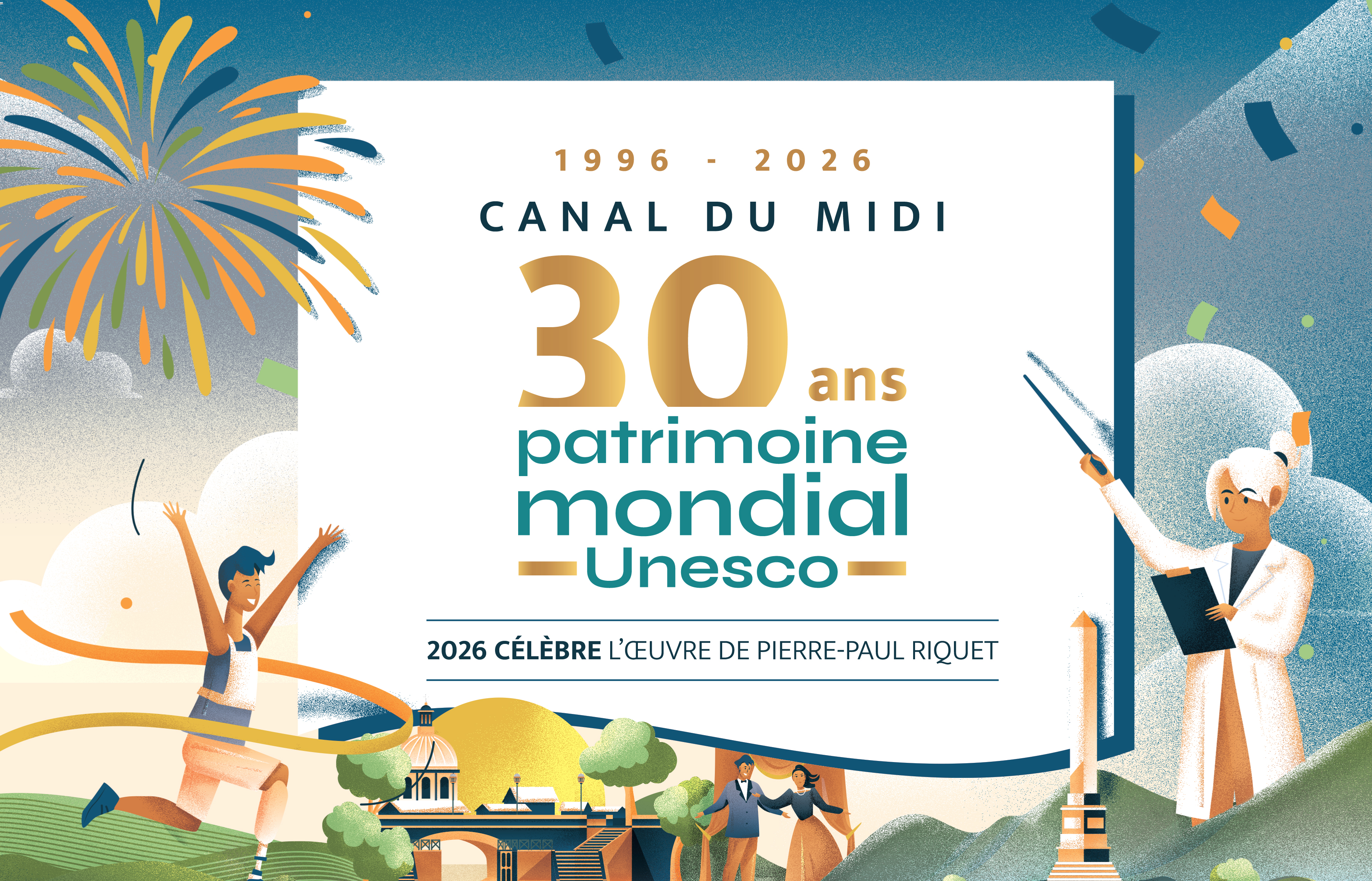 Illustration 1996-2026 : une année anniversaire pour le canal du Midi ! 