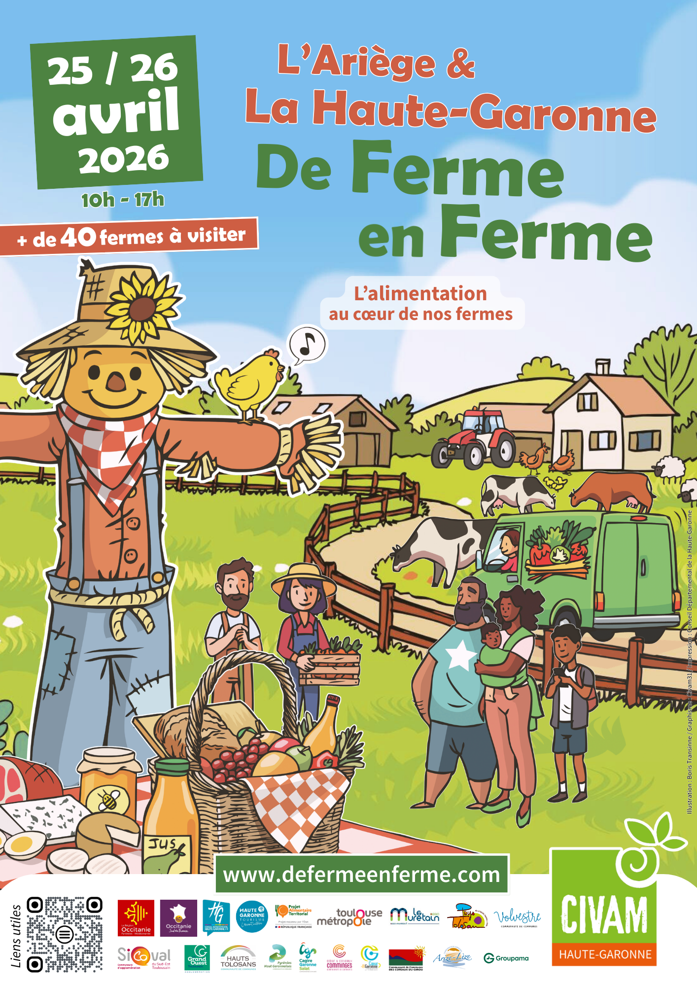 affiche illustrant l'édition 2026 de l'événement De Ferme en Ferme