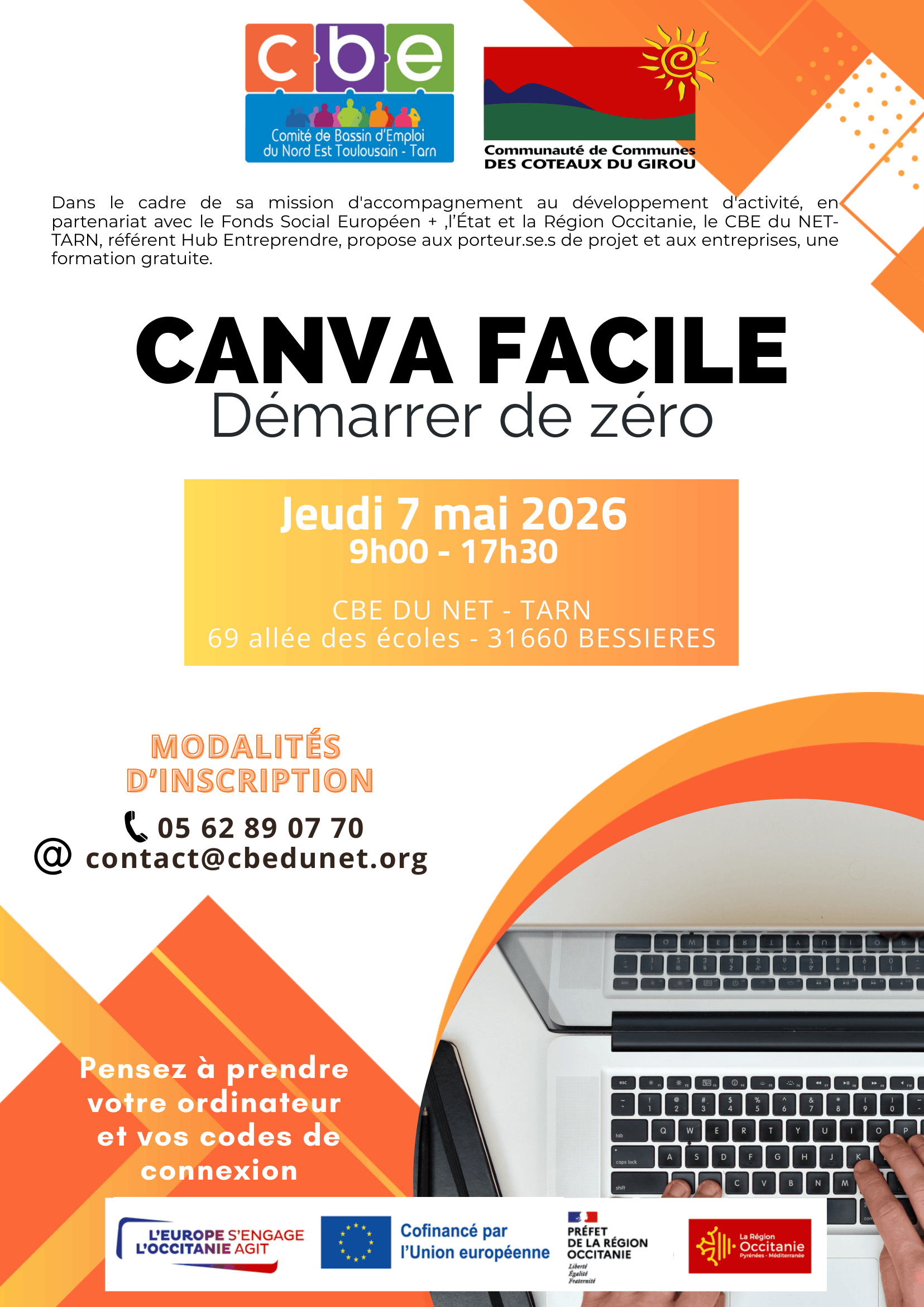 Affiche CANVA Facile démarrer de zéro