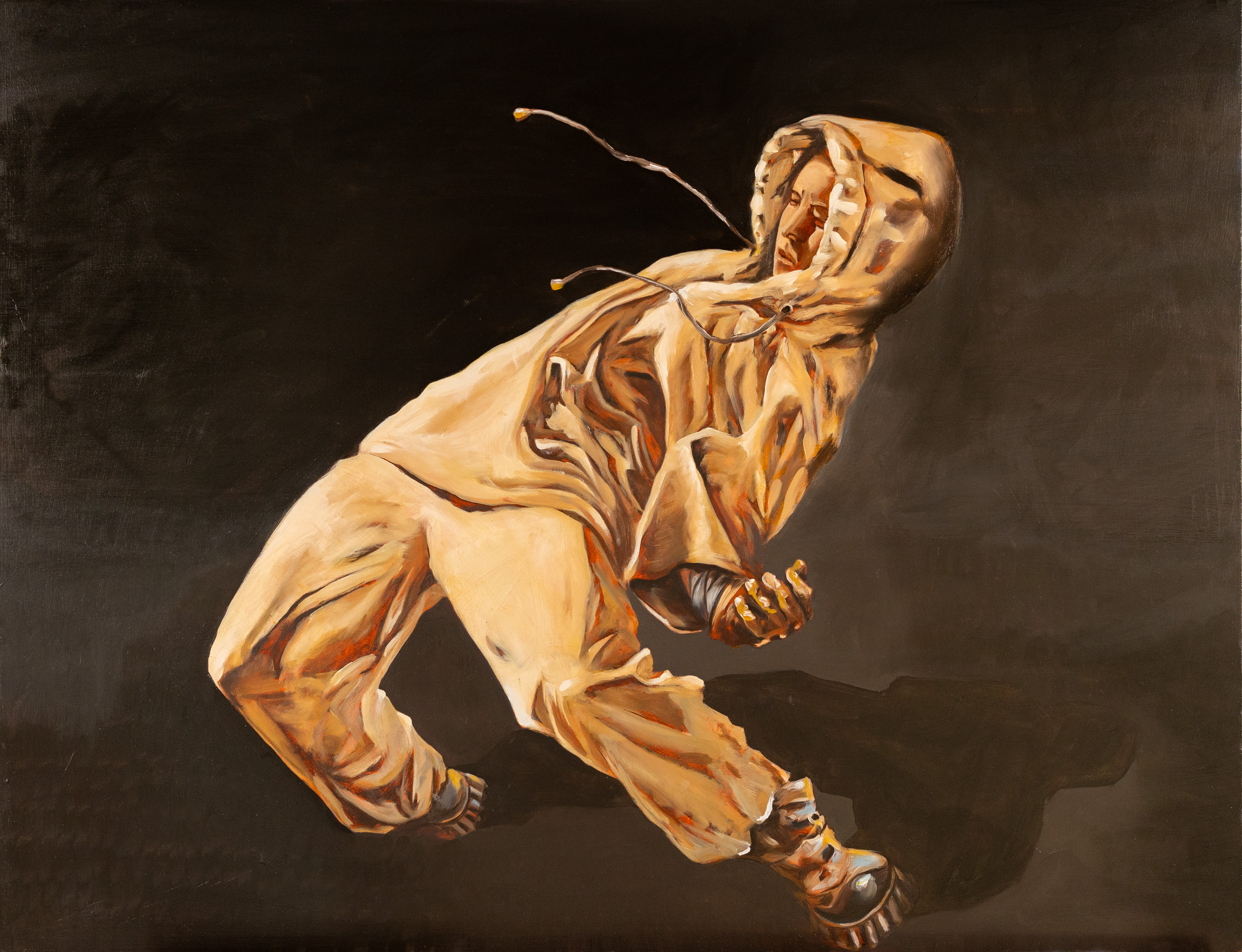 Pour un mois, un CV d'artiste, les œuvres de Céline Chicotte, X Oroshi
Huile sur panneau. 60X46 cm