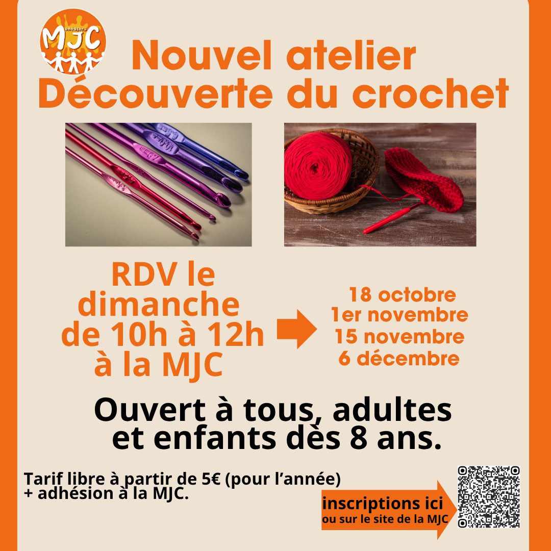 Atelier crochet par la MJC